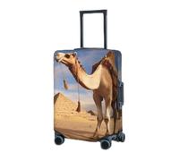 RLDOBOFE Travel Luggage Cover for Suitcase Elastic Suitcase Protector Camel Suitcase Covers Washable Suitcase Protective Cover Dust-proof Luggage Covers Fit 18-32 Inch Luggage, Black, Large