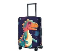 RLDOBOFE Travel Luggage Cover for Suitcase Elastic Suitcase Protector Cartoon dinosaur in space Suitcase Covers Washable Suitcase Protective Cover Dust-proof Luggage Covers Fit 18-32 Inch Luggage,