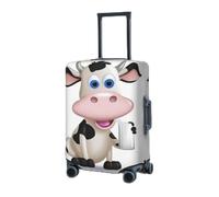 RLDOBOFE Travel Luggage Cover for Suitcase Elastic Suitcase Protector Cartoon Milk Cow Suitcase Covers Washable Suitcase Protective Cover Dust-proof Luggage Covers Fit 18-32 Inch Luggage, Black, Small