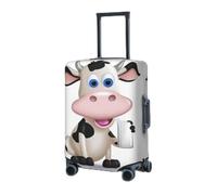RLDOBOFE Travel Luggage Cover for Suitcase Elastic Suitcase Protector Cartoon Milk Cow Suitcase Covers Washable Suitcase Protective Cover Dust-proof Luggage Covers Fit 18-32 Inch Luggage, Black,
