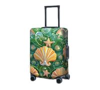 RLDOBOFE Travel Luggage Cover for Suitcase Elastic Suitcase Protector Cartoon seashell Suitcase Covers Washable Suitcase Protective Cover Dust-proof Luggage Covers Fit 18-32 Inch Luggage, Black,