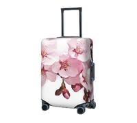 RLDOBOFE Travel Luggage Cover for Suitcase Elastic Suitcase Protector Cherry Blossom Suitcase Covers Washable Suitcase Protective Cover Dust-proof Luggage Covers Fit 18-32 Inch Luggage, Black, Medium