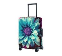 RLDOBOFE Travel Luggage Cover for Suitcase Elastic Suitcase Protector Colorful Flower Suitcase Covers Washable Suitcase Protective Cover Dust-proof Luggage Covers Fit 18-32 Inch Luggage, Black, Small