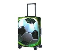 RLDOBOFE Travel Luggage Cover for Suitcase Elastic Suitcase Protector cool soccer ball Suitcase Covers Washable Suitcase Protective Cover Dust-proof Luggage Covers Fit 18-32 Inch Luggage, Black,