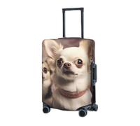 RLDOBOFE Travel Luggage Cover for Suitcase Elastic Suitcase Protector Cute Chihuahua Suitcase Covers Washable Suitcase Protective Cover Dust-proof Luggage Covers Fit 18-32 Inch Luggage, Black, Large