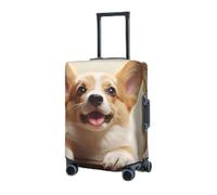 RLDOBOFE Travel Luggage Cover for Suitcase Elastic Suitcase Protector Cute Corgi Suitcase Covers Washable Suitcase Protective Cover Dust-proof Luggage Covers Fit 18-32 Inch Luggage, Black, X-Large