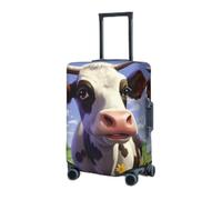RLDOBOFE Travel Luggage Cover for Suitcase Elastic Suitcase Protector Cute Cow Suitcase Covers Washable Suitcase Protective Cover Dust-proof Luggage Covers Fit 18-32 Inch Luggage, Black, X-Large