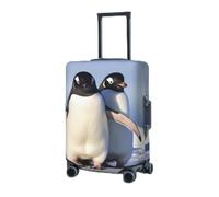RLDOBOFE Travel Luggage Cover for Suitcase Elastic Suitcase Protector Cute Penguin Suitcase Covers Washable Suitcase Protective Cover Dust-proof Luggage Covers Fit 18-32 Inch Luggage, Black, Small