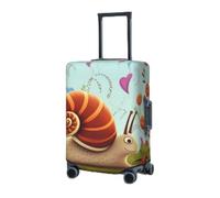 RLDOBOFE Travel Luggage Cover for Suitcase Elastic Suitcase Protector Cute Snail Suitcase Covers Washable Suitcase Protective Cover Dust-proof Luggage Covers Fit 18-32 Inch Luggage, Black, Large