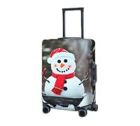 RLDOBOFE Travel Luggage Cover for Suitcase Elastic Suitcase Protector Cute Snowman Suitcase Covers Washable Suitcase Protective Cover Dust-proof Luggage Covers Fit 18-32 Inch Luggage, Black, Large