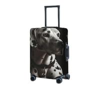 RLDOBOFE Travel Luggage Cover for Suitcase Elastic Suitcase Protector Dalmatian Suitcase Covers Washable Suitcase Protective Cover Dust-proof Luggage Covers Fit 18-32 Inch Luggage, Black, X-Large