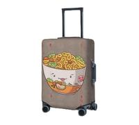 RLDOBOFE Travel Luggage Cover for Suitcase Elastic Suitcase Protector Egg Cup Noodle Ramen Suitcase Covers Washable Suitcase Protective Cover Dust-proof Luggage Covers Fit 18-32 Inch Luggage, Black,
