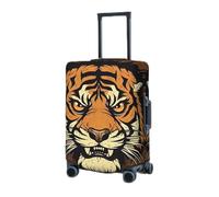 RLDOBOFE Travel Luggage Cover for Suitcase Elastic Suitcase Protector Fierce-eyed tiger Suitcase Covers Washable Suitcase Protective Cover Dust-proof Luggage Covers Fit 18-32 Inch Luggage, Black,