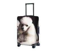 RLDOBOFE Travel Luggage Cover for Suitcase Elastic Suitcase Protector French poodle Suitcase Covers Washable Suitcase Protective Cover Dust-proof Luggage Covers Fit 18-32 Inch Luggage, Black, Small