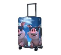 RLDOBOFE Travel Luggage Cover for Suitcase Elastic Suitcase Protector Funny 3D Piggies Suitcase Covers Washable Suitcase Protective Cover Dust-proof Luggage Covers Fit 18-32 Inch Luggage, Black, Small