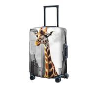 RLDOBOFE Travel Luggage Cover for Suitcase Elastic Suitcase Protector giraffe in new york Suitcase Covers Washable Suitcase Protective Cover Dust-proof Luggage Covers Fit 18-32 Inch Luggage, Black,