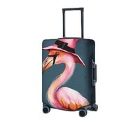RLDOBOFE Travel Luggage Cover for Suitcase Elastic Suitcase Protector Halloween Flamingo Witch Hat Suitcase Covers Washable Suitcase Protective Cover Dust-proof Luggage Covers Fit 18-32 Inch Luggage,