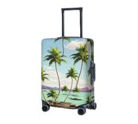 RLDOBOFE Travel Luggage Cover for Suitcase Elastic Suitcase Protector Hawaii palm tree Suitcase Covers Washable Suitcase Protective Cover Dust-proof Luggage Covers Fit 18-32 Inch Luggage, Black, Small
