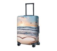 RLDOBOFE Travel Luggage Cover for Suitcase Elastic Suitcase Protector Heart Shape Romantic Beach Suitcase Covers Washable Suitcase Protective Cover Dust-proof Luggage Covers Fit 18-32 Inch Luggage,