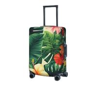 RLDOBOFE Travel Luggage Cover for Suitcase Elastic Suitcase Protector hojas tropicales y flores Suitcase Covers Washable Suitcase Protective Cover Dust-proof Luggage Covers Fit 18-32 Inch Luggage,