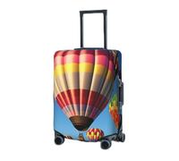 RLDOBOFE Travel Luggage Cover for Suitcase Elastic Suitcase Protector Hot Air Balloons Suitcase Covers Washable Suitcase Protective Cover Dust-proof Luggage Covers Fit 18-32 Inch Luggage, Black,