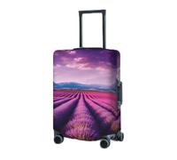 RLDOBOFE Travel Luggage Cover for Suitcase Elastic Suitcase Protector lavender fields Suitcase Covers Washable Suitcase Protective Cover Dust-proof Luggage Covers Fit 18-32 Inch Luggage, Black, Medium