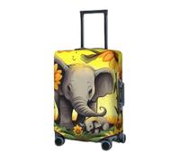 RLDOBOFE Travel Luggage Cover for Suitcase Elastic Suitcase Protector Mother elephant sunflowers Suitcase Covers Washable Suitcase Protective Cover Dust-proof Luggage Covers Fit 18-32 Inch Luggage,