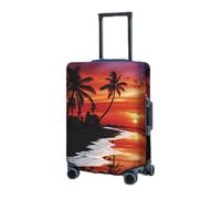 RLDOBOFE Travel Luggage Cover for Suitcase Elastic Suitcase Protector Palm trees at dusk Suitcase Covers Washable Suitcase Protective Cover Dust-proof Luggage Covers Fit 18-32 Inch Luggage, Black,