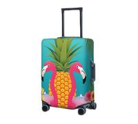 RLDOBOFE Travel Luggage Cover for Suitcase Elastic Suitcase Protector Pineapple Flamingo Suitcase Covers Washable Suitcase Protective Cover Dust-proof Luggage Covers Fit 18-32 Inch Luggage, Black,