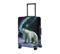 RLDOBOFE Travel Luggage Cover for Suitcase Elastic Suitcase Protector Polar Bears Northern Lights Suitcase Covers Washable Suitcase Protective Cover Dust-proof Luggage Covers Fit 18-32 Inch Luggage,