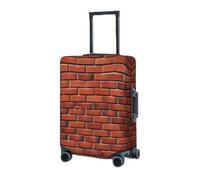 RLDOBOFE Travel Luggage Cover for Suitcase Elastic Suitcase Protector Red brick wall Suitcase Covers Washable Suitcase Protective Cover Dust-proof Luggage Covers Fit 18-32 Inch Luggage, Black, X-Large