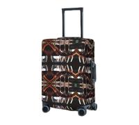 RLDOBOFE Travel Luggage Cover for Suitcase Elastic Suitcase Protector Red Wine Glasses Suitcase Covers Washable Suitcase Protective Cover Dust-proof Luggage Covers Fit 18-32 Inch Luggage, Black, XL