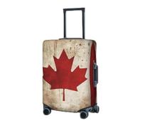 RLDOBOFE Travel Luggage Cover for Suitcase Elastic Suitcase Protector Retro Canada Flag Suitcase Covers Washable Suitcase Protective Cover Dust-proof Luggage Covers Fit 18-32 Inch Luggage, Black,