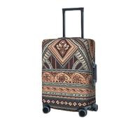 RLDOBOFE Travel Luggage Cover for Suitcase Elastic Suitcase Protector Retro ethnic pattern Suitcase Covers Washable Suitcase Protective Cover Dust-proof Luggage Covers Fit 18-32 Inch Luggage, Black,