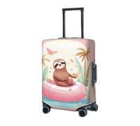 RLDOBOFE Travel Luggage Cover for Suitcase Elastic Suitcase Protector Sloth Flamingo Suitcase Covers Washable Suitcase Protective Cover Dust-proof Luggage Covers Fit 18-32 Inch Luggage, Black, S