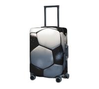 RLDOBOFE Travel Luggage Cover for Suitcase Elastic Suitcase Protector Soccer Ball Suitcase Covers Washable Suitcase Protective Cover Dust-proof Luggage Covers Fit 18-32 Inch Luggage, Black, X-Large