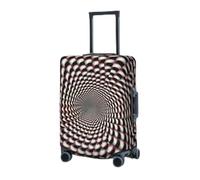RLDOBOFE Travel Luggage Cover for Suitcase Elastic Suitcase Protector spiral optical illusion Suitcase Covers Washable Suitcase Protective Cover Dust-proof Luggage Covers Fit 18-32 Inch Luggage, Black