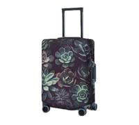 RLDOBOFE Travel Luggage Cover for Suitcase Elastic Suitcase Protector Succulents Suitcase Covers Washable Suitcase Protective Cover Dust-proof Luggage Covers Fit 18-32 Inch Luggage, Black, Small