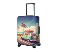RLDOBOFE Travel Luggage Cover for Suitcase Elastic Suitcase Protector Summer Road Trip Suitcase Covers Washable Suitcase Protective Cover Dust-proof Luggage Covers Fit 18-32 Inch Luggage, Black, Small