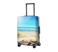 RLDOBOFE Travel Luggage Cover for Suitcase Elastic Suitcase Protector Summer sand beach Suitcase Covers Washable Suitcase Protective Cover Dust-proof Luggage Covers Fit 18-32 Inch Luggage, Black