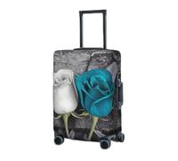 RLDOBOFE Travel Luggage Cover for Suitcase Elastic Suitcase Protector Teal Gray Rose Suitcase Covers Washable Suitcase Protective Cover Dust-proof Luggage Covers Fit 18-32 Inch Luggage, Black, Small