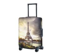 RLDOBOFE Travel Luggage Cover for Suitcase Elastic Suitcase Protector The Eiffel Tower Suitcase Covers Washable Suitcase Protective Cover Dust-proof Luggage Covers Fit 18-32 Inch Luggage, Black, Large