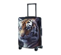 RLDOBOFE Travel Luggage Cover for Suitcase Elastic Suitcase Protector Tiger Suitcase Covers Washable Suitcase Protective Cover Dust-proof Luggage Covers Fit 18-32 Inch Luggage, Black, L