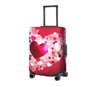 RLDOBOFE Travel Luggage Cover for Suitcase Elastic Suitcase Protector Valentine's Day Love Heart Suitcase Covers Washable Suitcase Protective Cover Dust-proof Luggage Covers Fit 18-32 Inch Luggage,