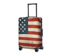 RLDOBOFE Travel Luggage Cover for Suitcase Elastic Suitcase Protector Vintage American USA Flag Suitcase Covers Washable Suitcase Protective Cover Dust-proof Luggage Covers Fit 18-32 Inch Luggage,