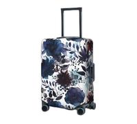 RLDOBOFE Travel Luggage Cover for Suitcase Elastic Suitcase Protector Watercolor Dark Blue Suitcase Covers Washable Suitcase Protective Cover Dust-proof Luggage Covers Fit 18-32 Inch Luggage, Black