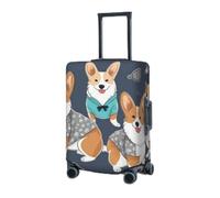 RLDOBOFE Travel Luggage Cover for Suitcase Elastic Suitcase Protector Wearing Clothes Corgi Dogs Suitcase Covers Washable Suitcase Protective Cover Dust-proof Luggage Covers Fit 18-32 Inch Luggage,