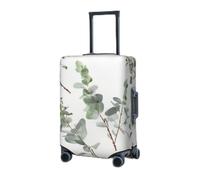 RLDOBOFE Travel Luggage Cover for Suitcase Elastic Suitcase Protector White Natural Greenery Twig Suitcase Covers Washable Suitcase Protective Cover Dust-proof Luggage Covers Fit 18-32 Inch Luggage,