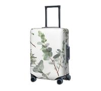 RLDOBOFE Travel Luggage Cover for Suitcase Elastic Suitcase Protector White Natural Greenery Twig Suitcase Covers Washable Suitcase Protective Cover Dust-proof Luggage Covers Fit 18-32 Inch Luggage,