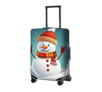 RLDOBOFE Travel Luggage Cover for Suitcase Elastic Suitcase Protector Winter snowman Suitcase Covers Washable Suitcase Protective Cover Dust-proof Luggage Covers Fit 18-32 Inch Luggage, Black, Large